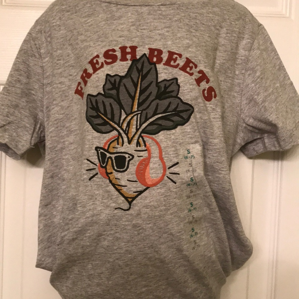 100% cotton “Fresh beets”. Turnip with headphones and sunglasses!  So dang cute!